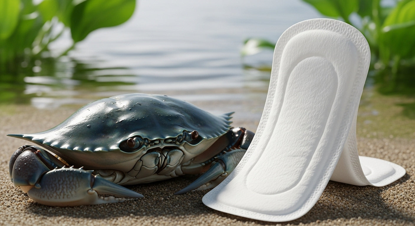 Searching for a "Truly Safe" Period? Meet the SAP-Free, Chitosan-Powered Sanitary Pad.